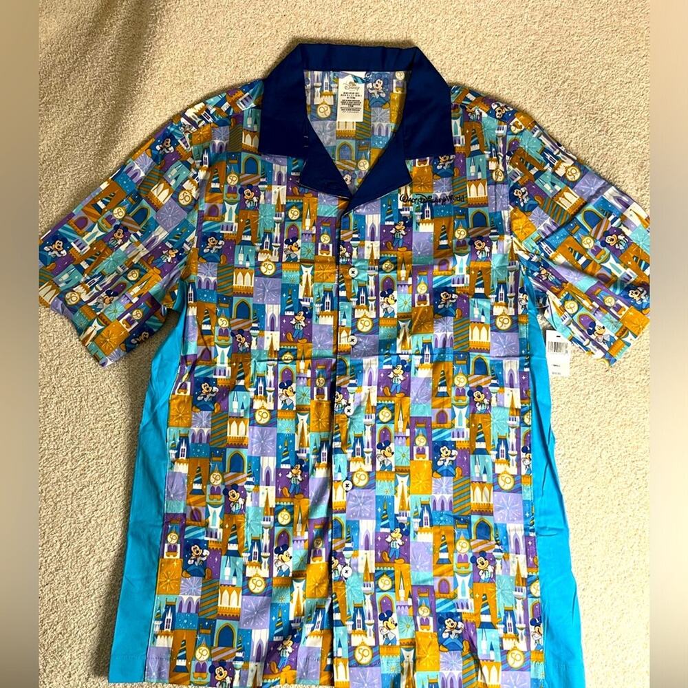 Disney World 50th Anniversary Retro Bowling Shirt Adult Small